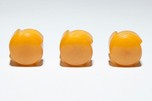 Addison 5 ”Courthouse” Catalin Radio Knobs - Original Set of 3 Yellow